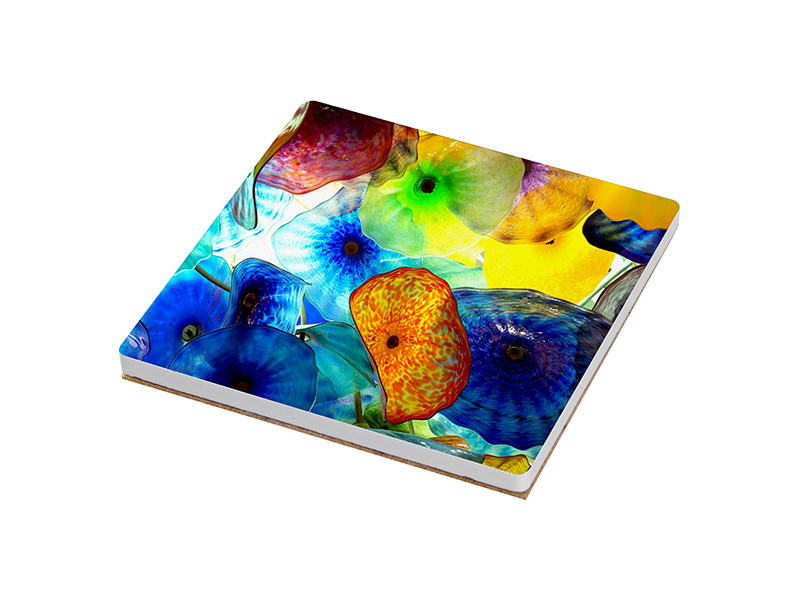 Pakor. Blank Sublimation Coasters - Square W/ Cork Back