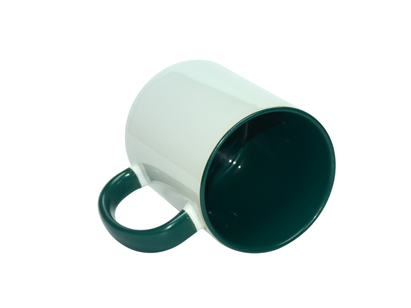 Mug plastique 330 ml intérieur vert Sublimation Transfert Thermique Vert, TASSES ET CÉRAMIQUES \ MUGS \ TASSES COLORÉES
