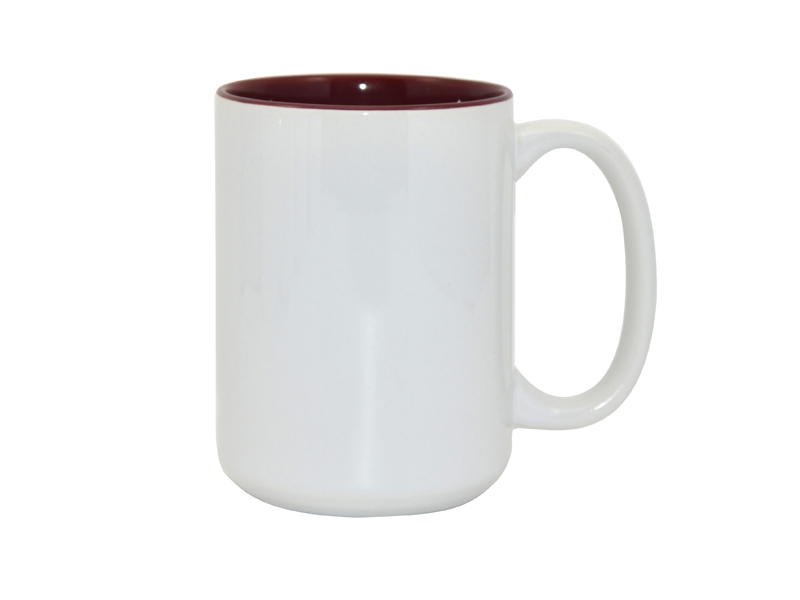 15 oz sublimation Mug Two Tone burgundy,sublimatable mugs