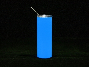 20oz/600ml Sublimation Luminous Stainless Steel Skinny Tumbler (White to Blue)