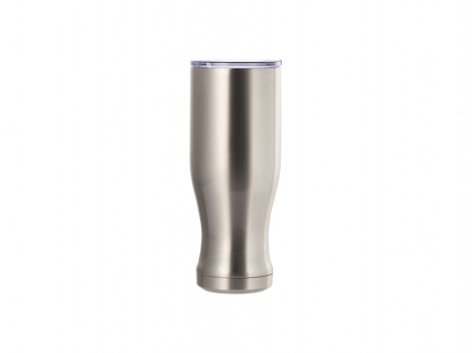 25oz/750ml Sublimation Stainless Steel Pilsner Style Tumbler (Silver)