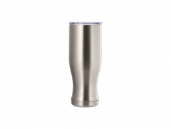 25oz/750ml Sublimation Stainless Steel Pilsner Style Tumbler (Silver)