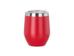 Vaso de Vino sin Asa Acero Inoxidable 12oz/360ml Recubierto en Polvo (Rojo)