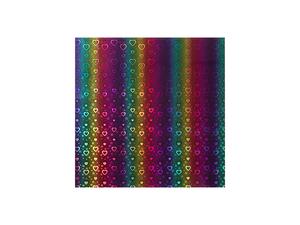 Adhesive Holographic Rainbow Vinyl(Heart Pattern, 12in*12 in)