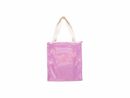 Sublimation Glitter Tote Bag(34*37cm, Pink)