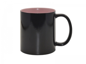 Sublimation 11oz Black Color Changing mug (Inner Pink)