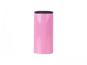 Sublimation 12oz/350ml Stainless Steel Skinny Can Cooler(Pink)