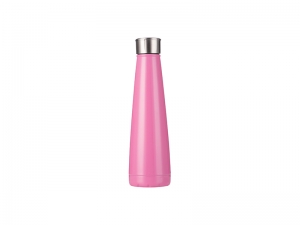 Sublimation 14oz/420ml Stainless Steel Pyramid Shaped Bottle (Rose Red)