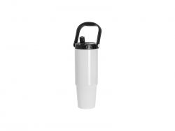 Sublimation Blanks 36oz/1080mlStainless Steel Travel Tumbler with Portable Lid(White)