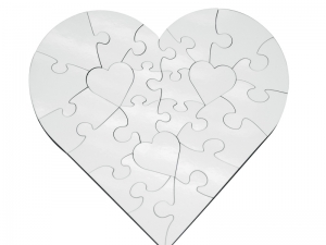 Puzzle Madera MDF Corazón