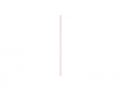 23cm Plain Straight Pink Glass Straw