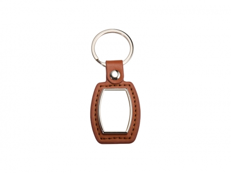 Sublimation PU Key Chain(Barrel, Brown)