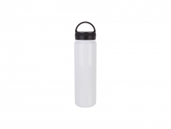 Sublimation 25oz/750ml Stainless Steel Flask w/ Portable Lid (White)