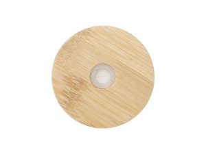 Bamboo Lid with Straw Hole and Silicone Ring Gasket for BN26