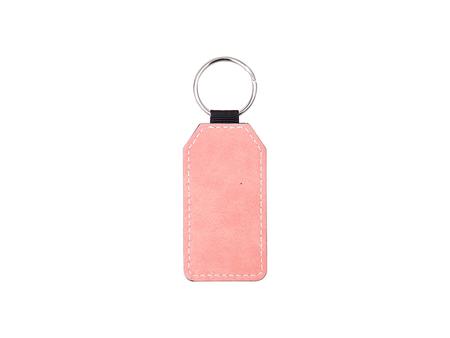 Sublimation PU Leather Key Chain (Pink, Barrel)