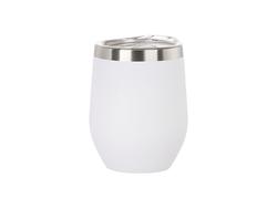 Copo de Vinho Sem Haste Inox 12oz/360ml Recubrimento em Pó (Branco, Recubrimento Mate Sublimação)Quantidade mínima:500uds