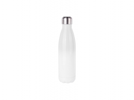 Botella Cola Acero Inoxidable 17oz/500ml con tapa con termómetro (Blanco)
