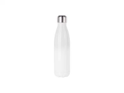 Botella Cola Acero Inoxidable 17oz/500ml con tapa con termómetro (Blanco)