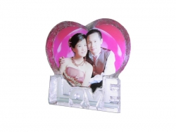 Cristal photo coeur love grand modèle SJ52