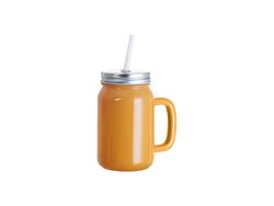 Mason Jar 12oz/350ml full color (Naranja)