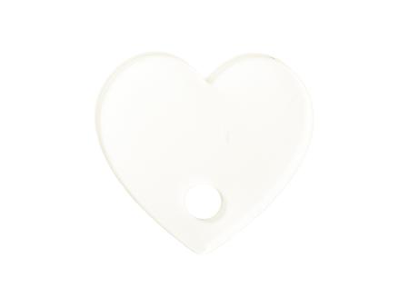 Sublimation Blanks Acrylic Name Tag (7*7.5*0.4cm,Heart Shape)