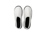 Sublimation Adult Fuzzy  Close Toe Slippers (White/Black, 36-37#)