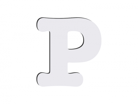 Sublimation HB Letters - P (MOQ: 36)