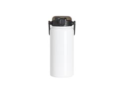 Tumbler Boquilla Ancha Acero Inoxidable 42oz/1250ml con Tapa Portátil Negra (Blanco)