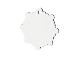 Adorno Madeira MDF Copo de Nieve