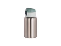 Garrafa com Canudo Inox 15oz/450ml (Prateado)