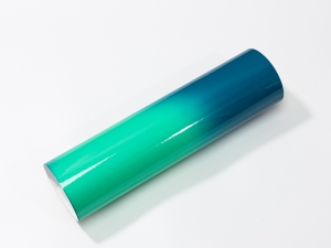 Adhesive Hot Color Changing Vinyl(Blue to Green, 12in*12 in)