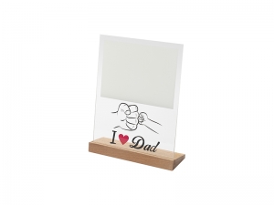 Sublimation Blanks Retangular Glass Photo Frame w/ White Patch (Dad, 20*25cm)