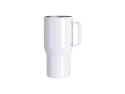 Tumbler Travel Acero Inoxidable 22oz/650ml con Tapa plana transparente y Asa (Blanco) Cantidad mínima 2000pcs