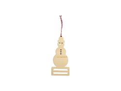 Portabilletes de madera contrachapada sublimación (9,2 * 21 * 0,4 cm, forma de muñeco de nieve)