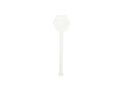 Sublimation Blanks Acrylic Drink Stirrers (3*10*0.4cm,Hexagon Shape)