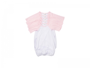 Sublimation Blanks Baby Nightdress Long Sleeve Raglan(Pink)