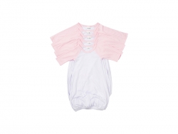 Sublimation Blanks Baby Nightdress Long Sleeve Raglan(Pink)