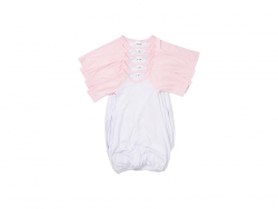 Pijama Bebê Manga Comprida Raglã Tamanho M (Rosa,3-6M)