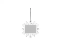 Adorno Plástico com corda (Copo de Neve, 10.5*10.5cm)