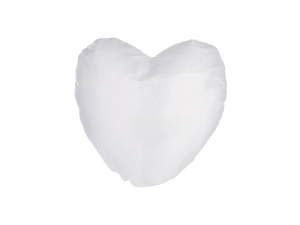 Sublimation Glitter Heart Shape Pillow Cover (40*40cm,White)