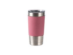 Garrafa Couro para Gravação 20oz/600ml (Rosa)