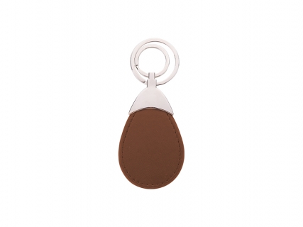 Llavero Cuero PU (Gota de agua, Marrón)