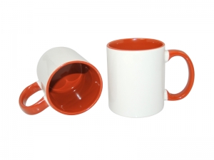 Sublimation 11oz Inner Rim Color Mug - Orange