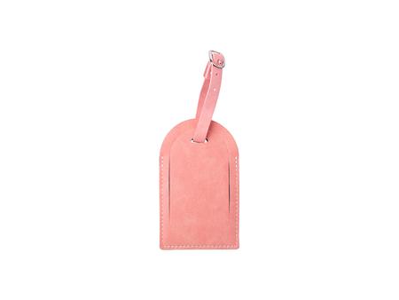 Sublimation Double Side PU Leather Luggage Tag (Pink, Arcuation Shape)
