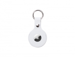 Sublimation Blanks PU AirTag Keychain Holder(White)