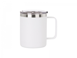 Sublimation Blanks 10oz/300ml Powder Coated SS Mug (White, Matt Sub Coating)