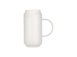 Taza de Cristal Escarchado en Forma de Lata 18oz/550ml con asa