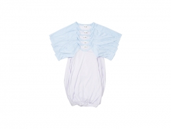 Pijama Bebê Manga Comprida Raglã Tamanho M (Azul Claro ,3-6M)