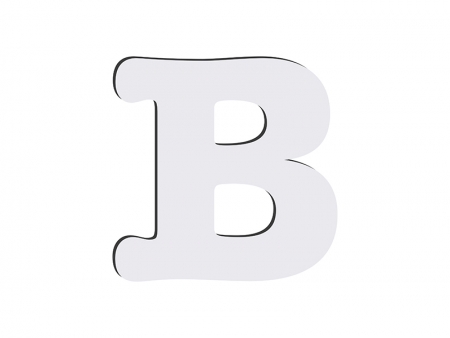 Sublimation HB Letters - B (MOQ: 36)