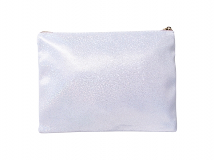 Sublimation White Glitter Pencil/Makeup Case(16.5*23cm)